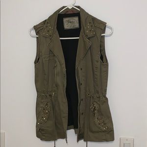 Zara studded army vest
